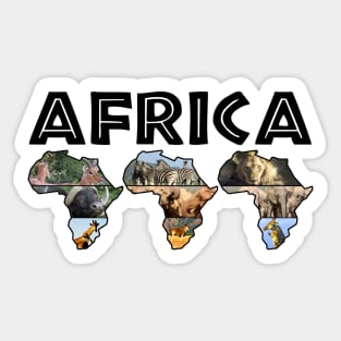 Africa Wildlife Collage Trio Sticker